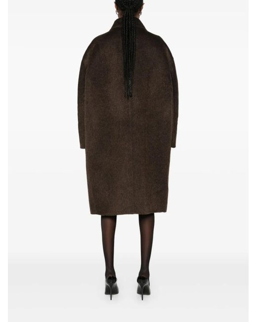 Max Mara Black Prosit Buttoned Coat