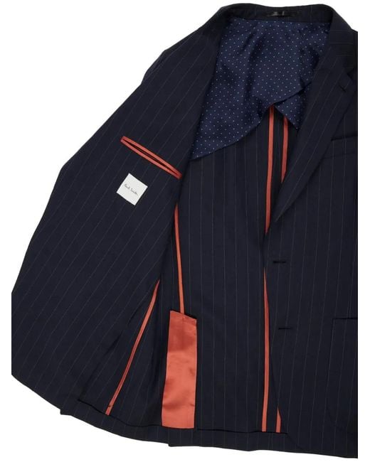 Paul Smith Blue Pinstripe Two-Button Blazer for men