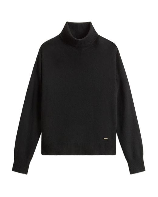 Woolrich タートルネック セーター Black