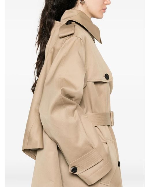 Jean Paul Gaultier Trenchcoat Met Dubbele Rij Knopen En Ceintuur in het Natural