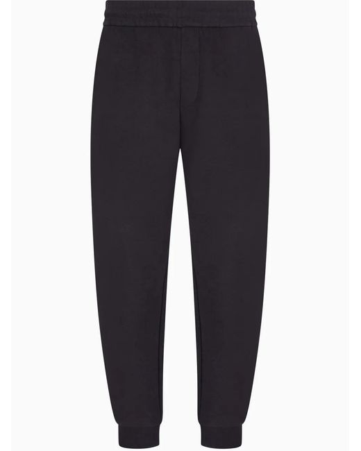 ARMANI EXCHANGE Blue Elastic-Waist Cotton Track Pants for men