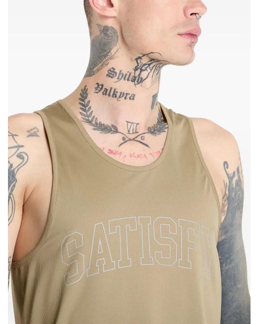 Satisfy Natural Auralite Logo-Print Tank Top for men