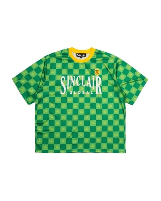 Sinclair T-Shirt mit Schachbrettmuster in Green für Herren