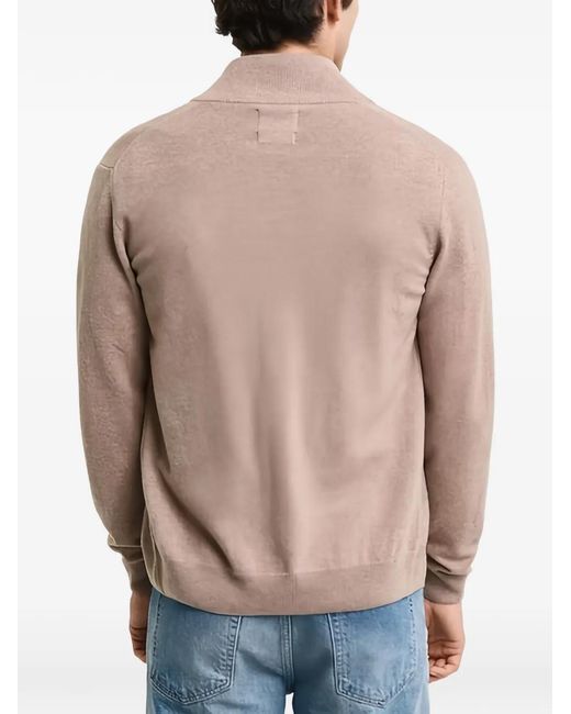Gant Pink Zip Lambswool Cardigan for men