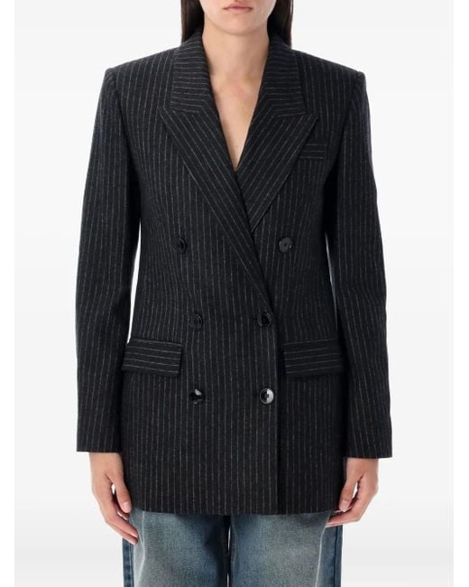 Isabel Marant Black Jevima Pinstriped Blazer
