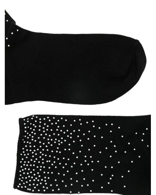Alto Milano Black Spot Patterned Socks