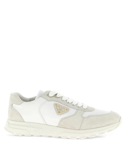 Prada White Prax 2.0 Sneakers mit Schnürung