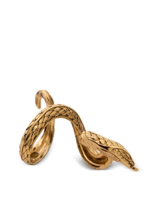 Roberto Cavalli Metallic Snake-Shape Ring