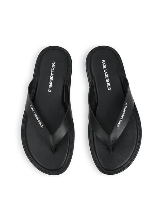 Karl Lagerfeld Black Kastor Iv Flip Flops for men