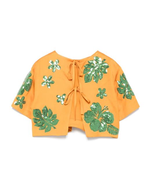 ALÉMAIS Orange Sizzle Top