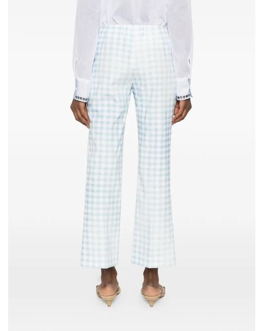 Ermanno Scervino White Gingham Trousers