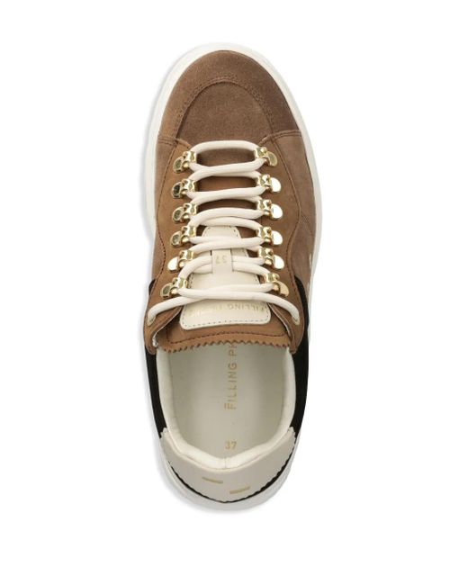 Filling Pieces Brown Suede Court Sneakers