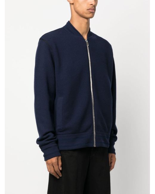 Givenchy Blue 4g-motif Wool Bomber Jacket for men