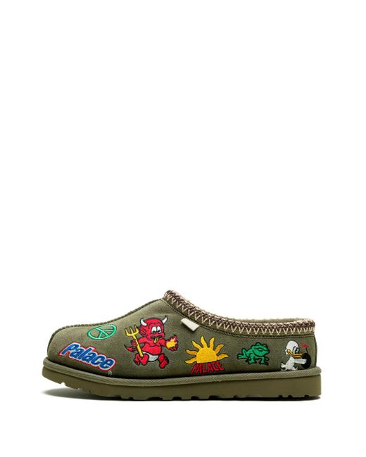 Slippers X Palace "Burnt" Tasman di Ugg in Green da Uomo