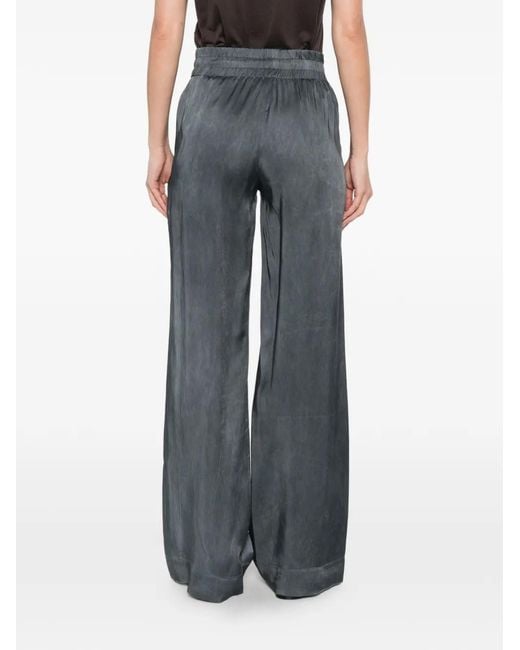 Seafarer Gray Pantalon Palazzo À Lien De Resserrage