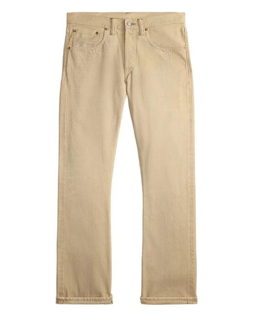 RRL Natural Button-Fastening Trousers for men