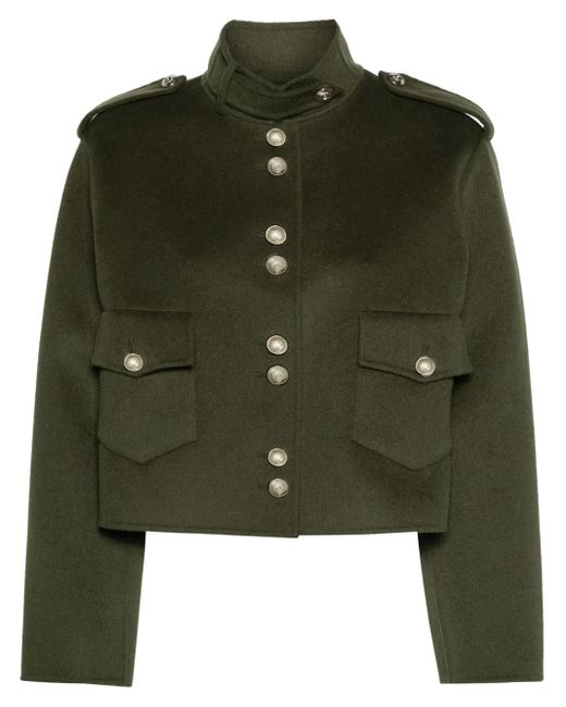 Maje Green Wool Double-Sided Jacket