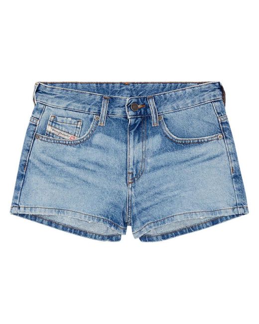DIESEL Blue De-Yuba Jeans-Shorts im Distressed-Look