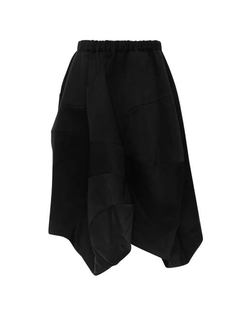 Comme des Garçons Black Folded Balloon Midi Skirt