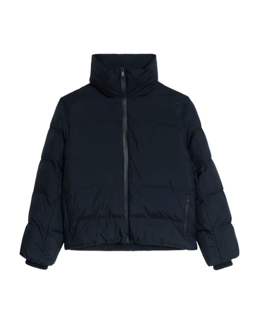 Zadig & Voltaire Blue Quilted Logo-Tape Puffer Jacket