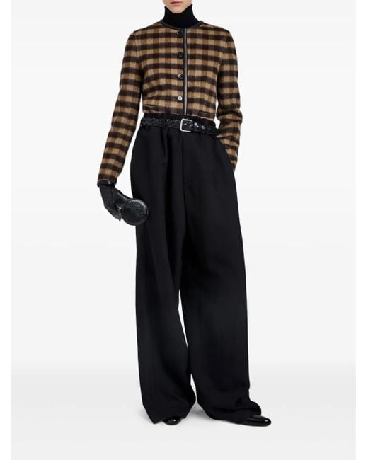 Proenza Schouler Black Checked Cropped Jacket