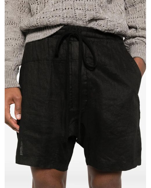 Thom Krom Black Short À Lien De Resserrage for men