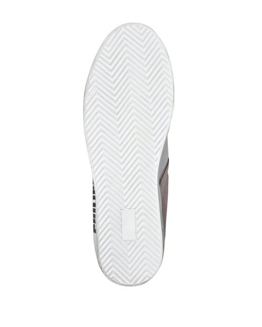 Philipp Plein White Retrokickz Tm Leather Sneakers