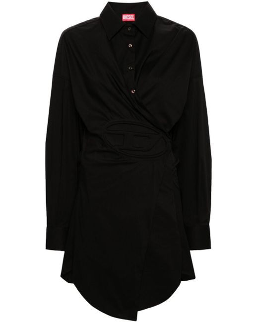 Vestido camisero D-Sizen-N1 de popelina DIESEL de color Black