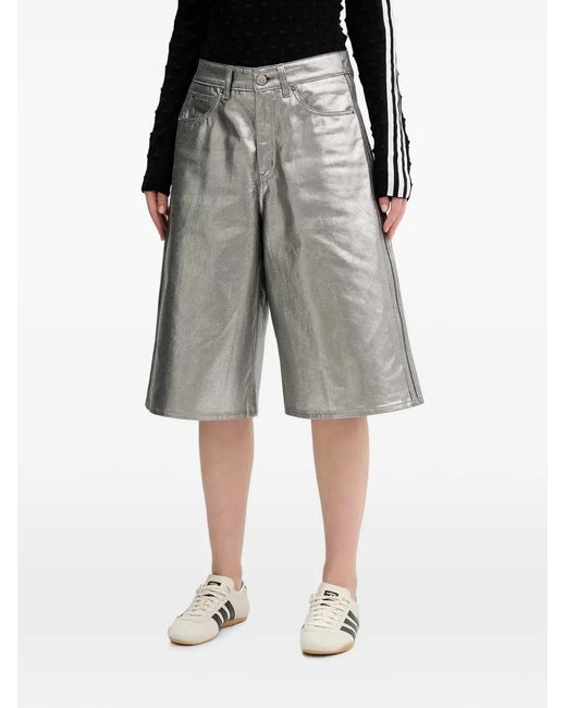 Adidas Gray Firebird Metallic Shorts