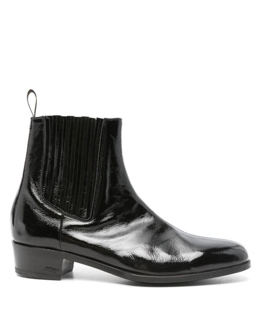 Lidfort Black Patent-Finish Boots for men