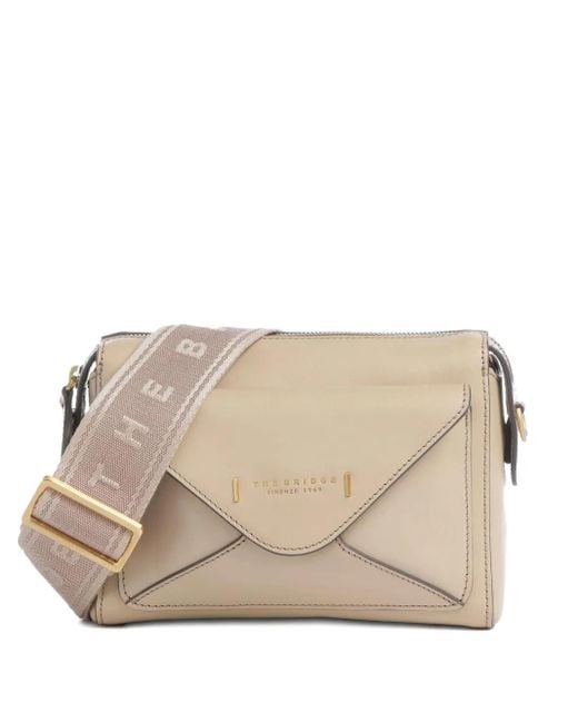 The Bridge Natural Envelope-Flap Leather Crossbody Bag