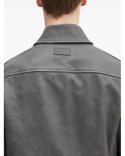 KENZO Klassische Lederjacke in Gray für Herren