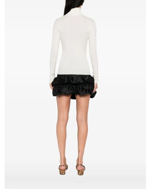 P.A.R.O.S.H. White Cut-Out Wool Sweater