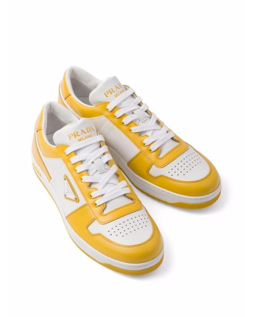 prada triangle logo sneakers