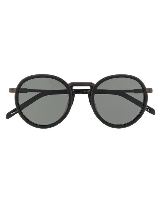Hublot Black Thick Round Frame Sunglasses