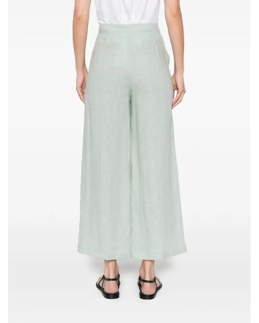 Emme Blue Clava Button Palazzo Pants