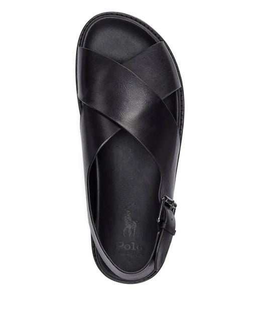 Polo Ralph Lauren Black Zane Sandals for men