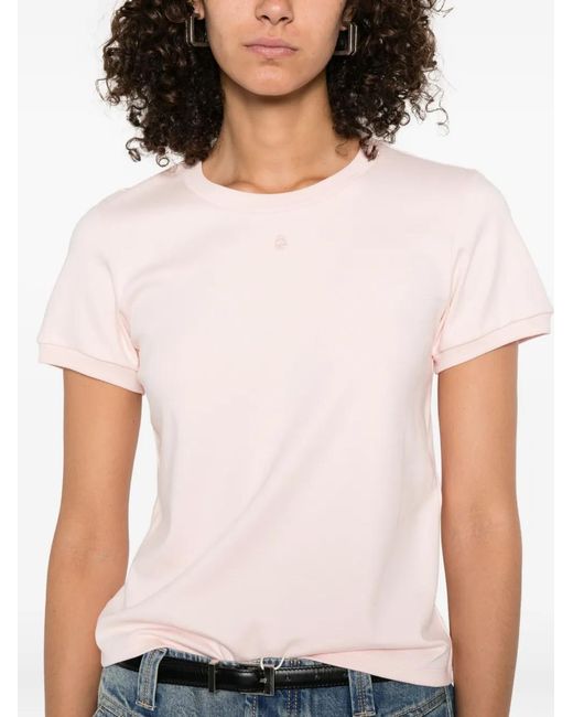 McQueen Pink Crew-Neck T-Shirt