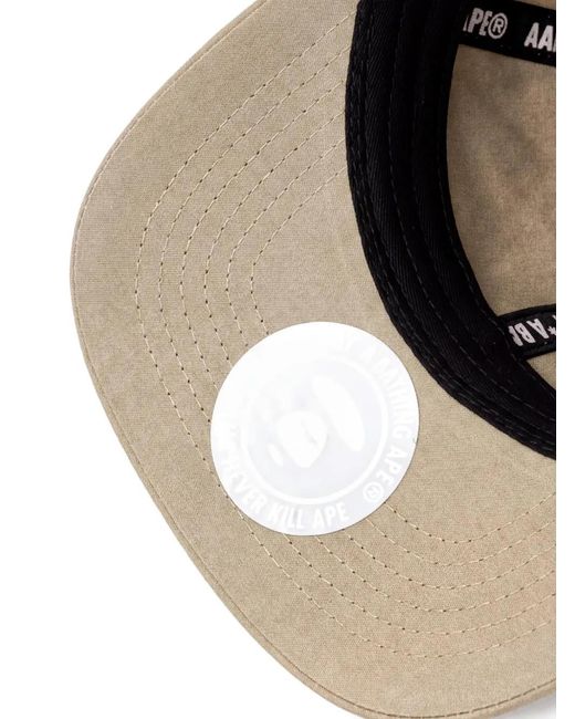 Aape By A Bathing Ape Natural Logo-Patch Baseball Cap