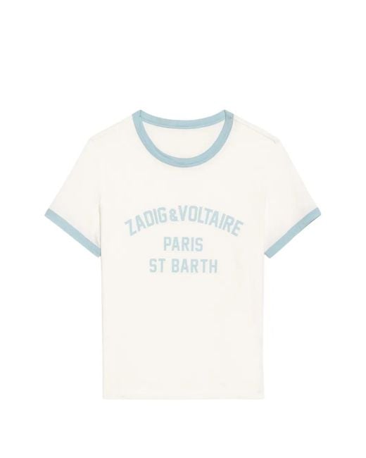 Zadig & Voltaire White Woos St.Barth T-Shirt