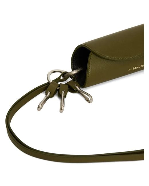 Jil Sander Green Porte-Clés Étoile Cannolo for men