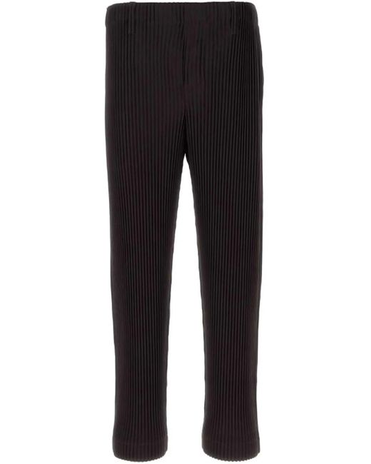 Homme Plissé Issey Miyake Plissierte Hose in Black für Herren