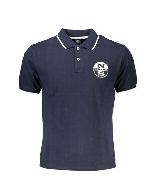 North Sails Blue Polo À Logo Imprimé for men