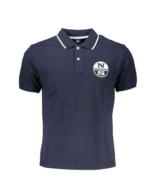 North Sails Blue Polo À Logo Imprimé for men