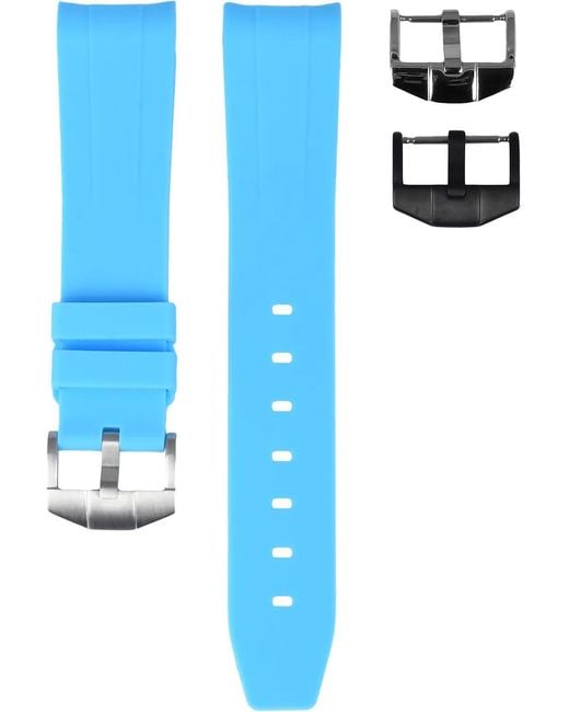HORUS WATCH STRAPS Blue 20Mm Rolex Daytona Miami Watch Strap