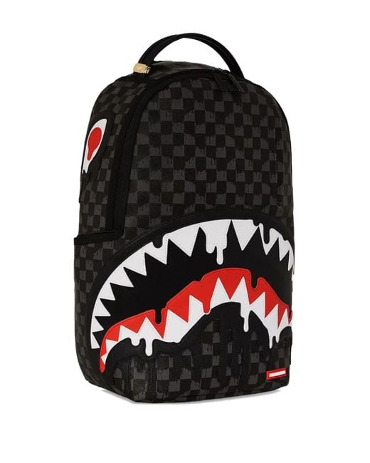 Sprayground Rucksack mit Hai-Check in Black für Herren