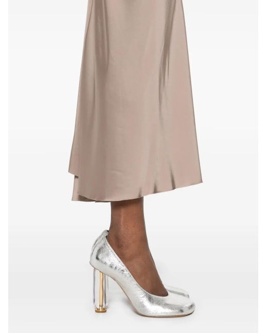 Rick Owens Natural Calf Bias Midi Skirt