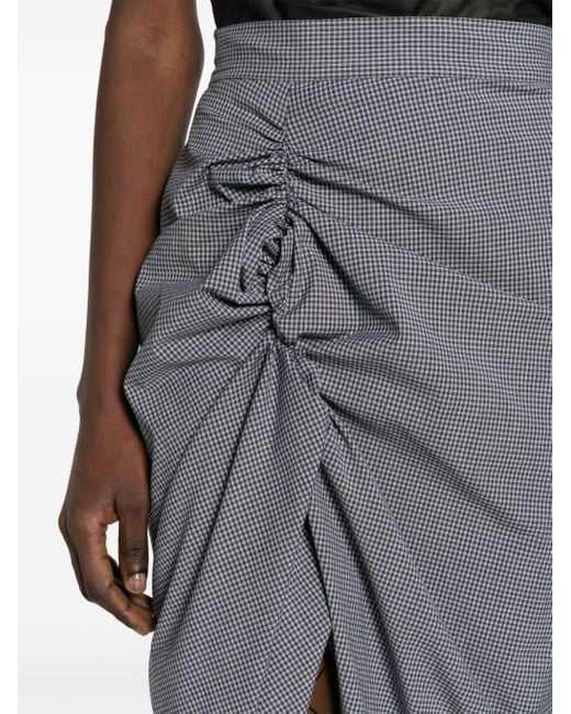 Vivienne Westwood Gray Panther Gingham Midi Skirt