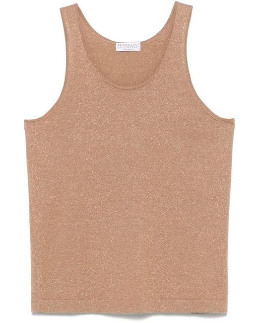 Brunello Cucinelli Natural Lurex Top