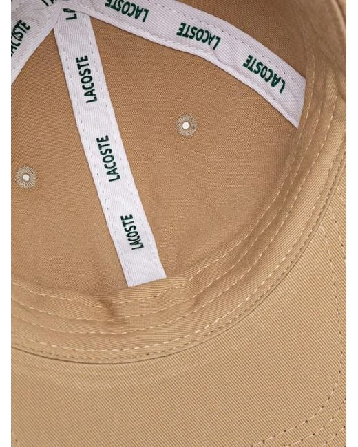 Lacoste Natural Logo-Patch Baseball Cap